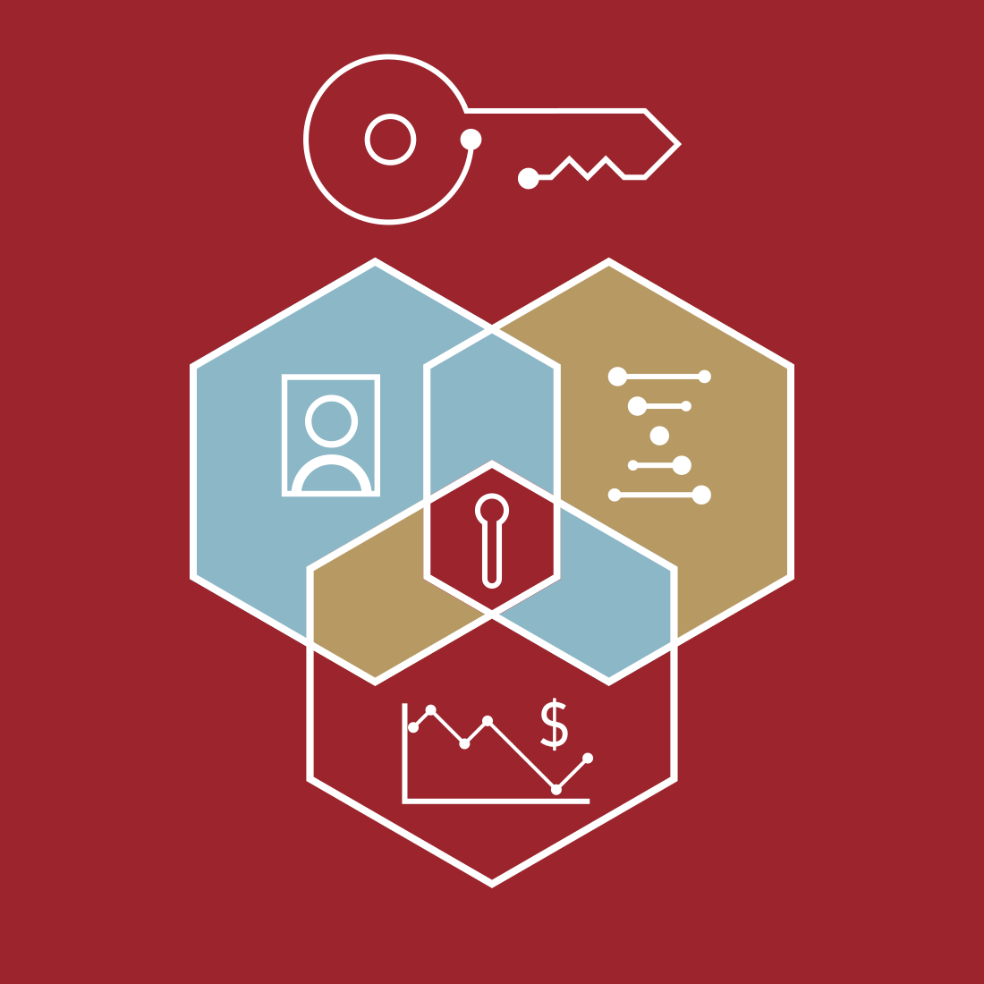 Graphic representing personal, sensitive personal and sensitive commercial data with key image to show ownership